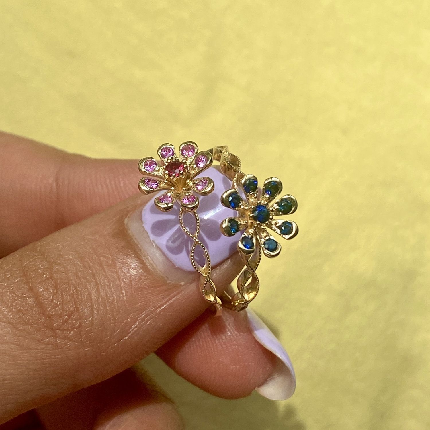 Ruby Flower Ring