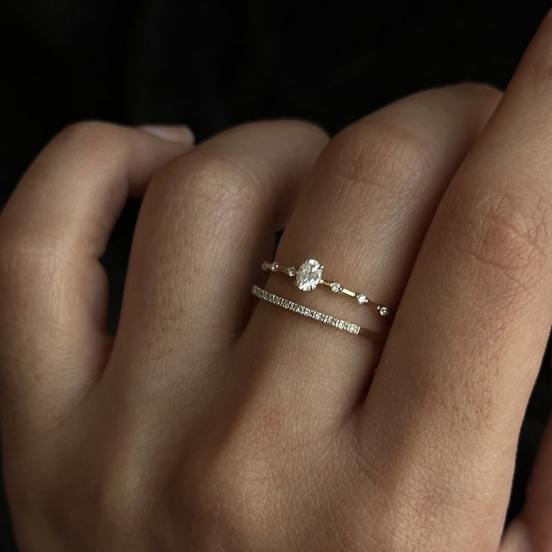 Mini Solitaire Ring Duo