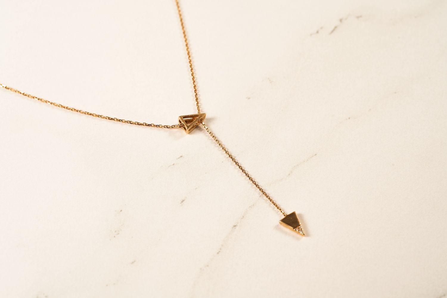 Triangle Diamond Necklace