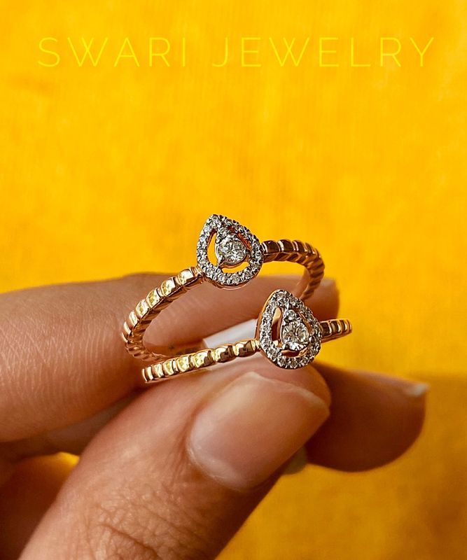 Teardrop Halo Ring