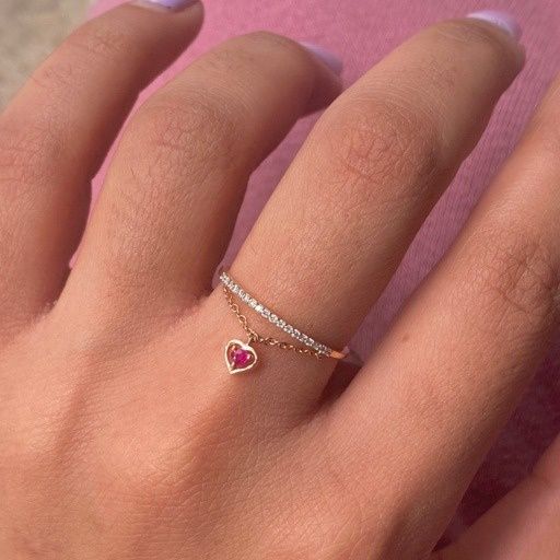 Heart Chain Ring