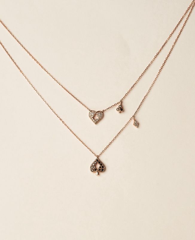Black Diamond Spade Necklace