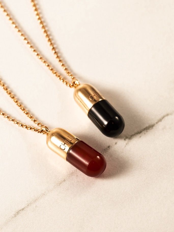 Black Chill Pill Necklace