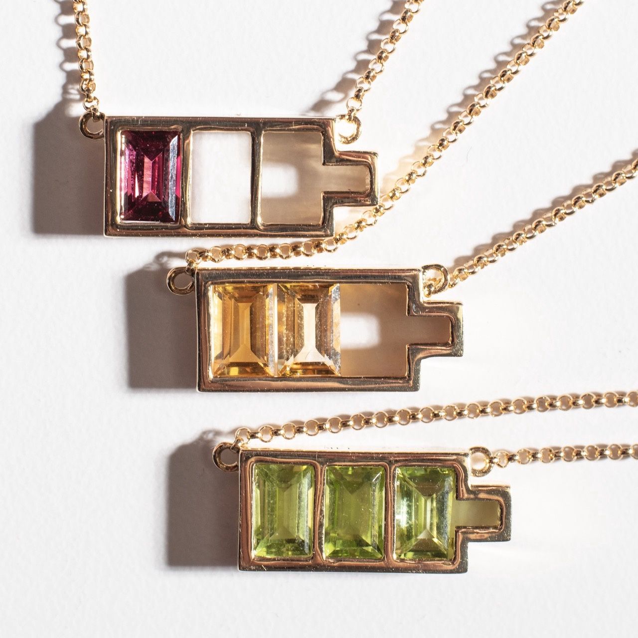 Low battery necklace