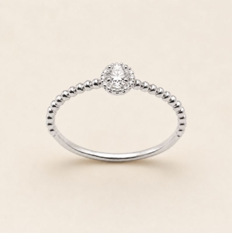 White Gold Micro Diamond Ring