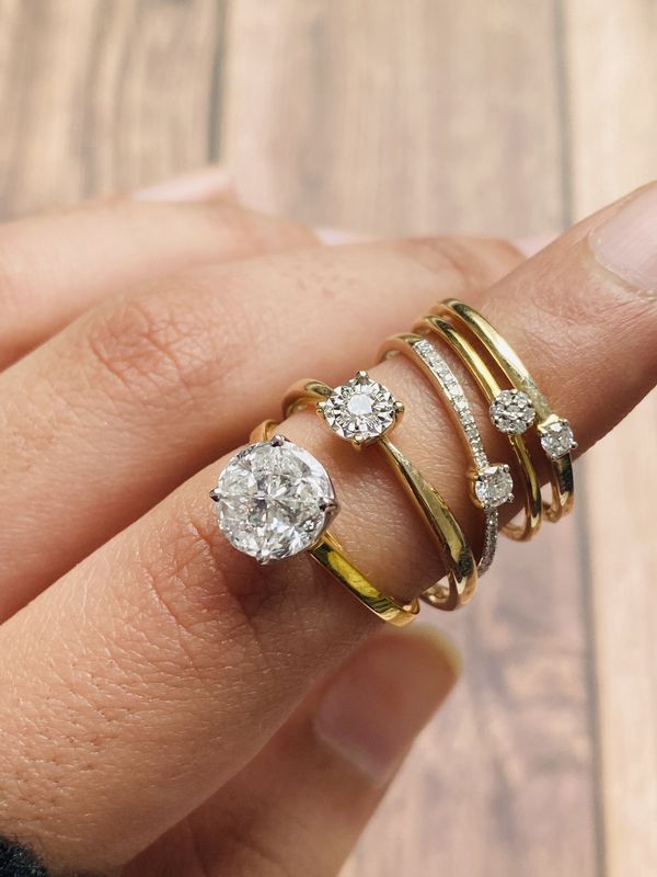 Mini Pave Diamond Ring