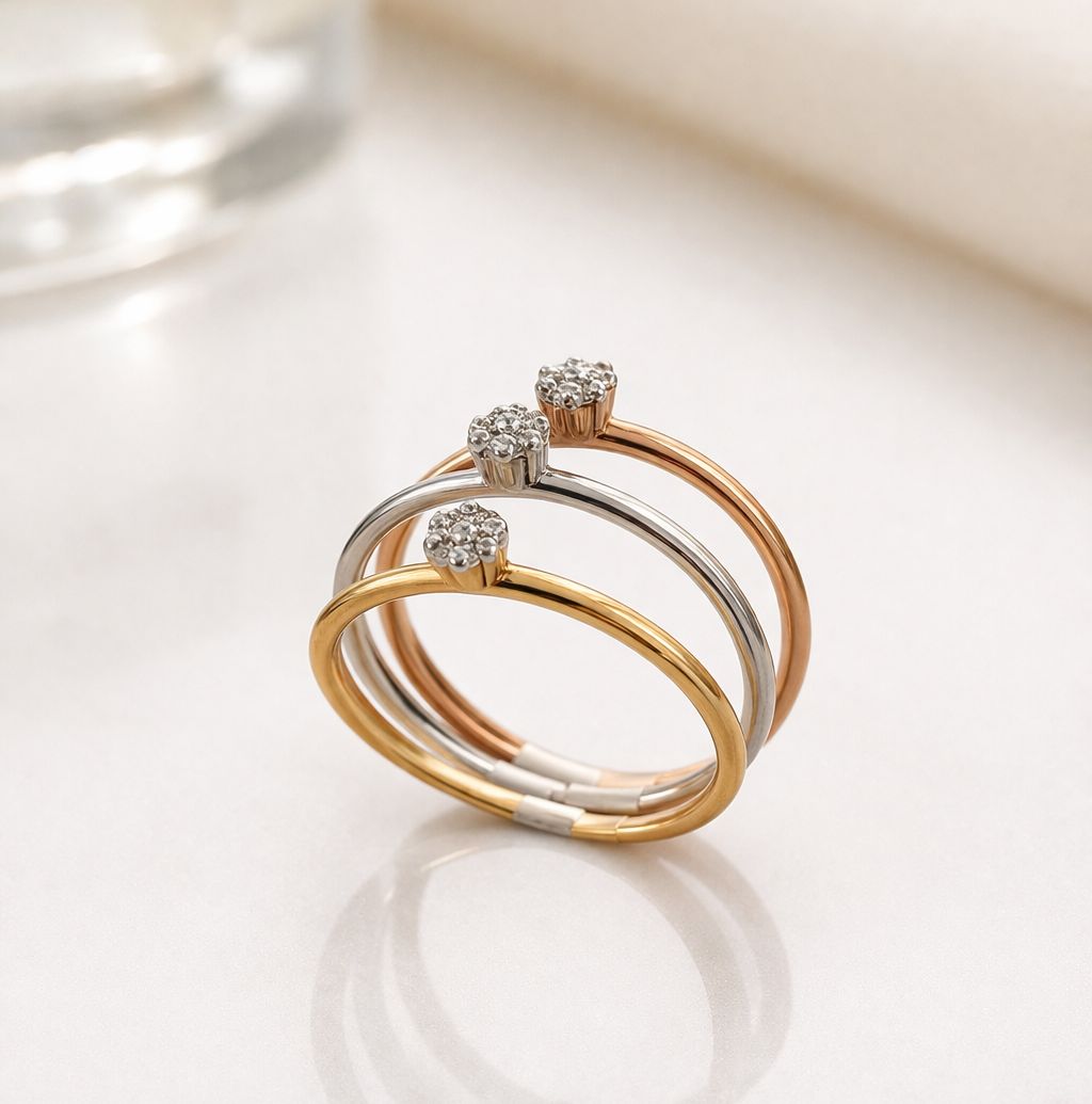 Mini Pave Diamond Ring