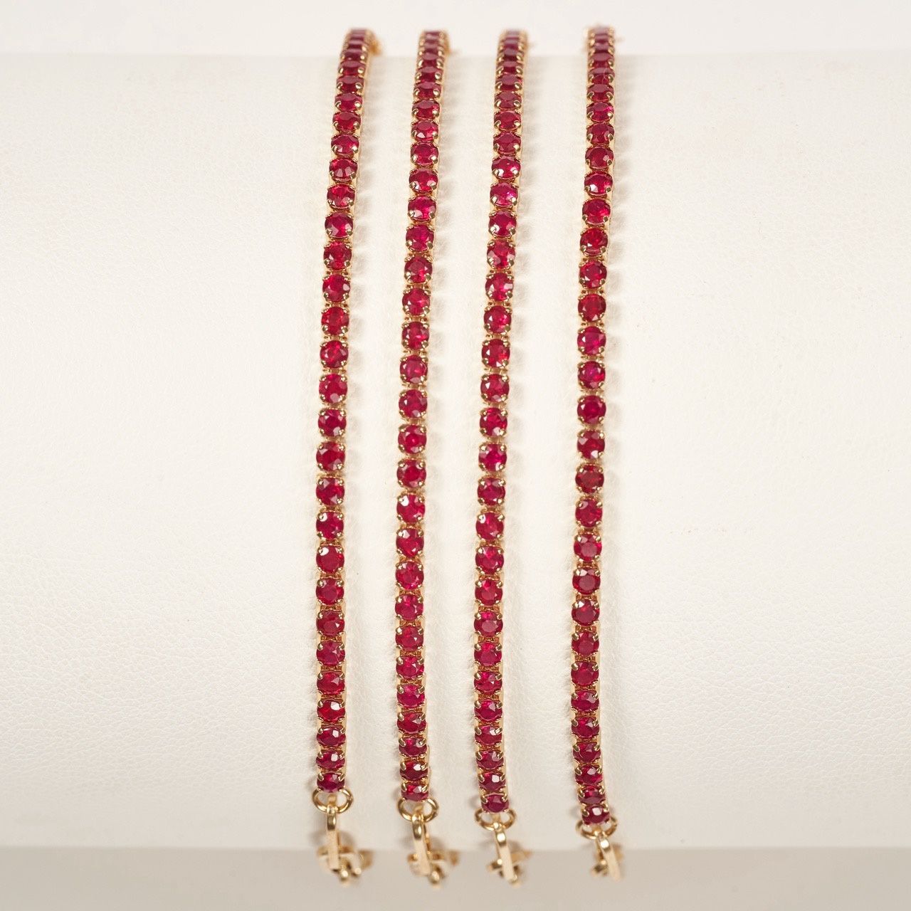 Ruby half paperclip bracelet