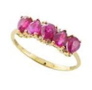 Pear Stacking Ring, Colour: 18KYG R: 1.38cts D: .05cts / 1.48g