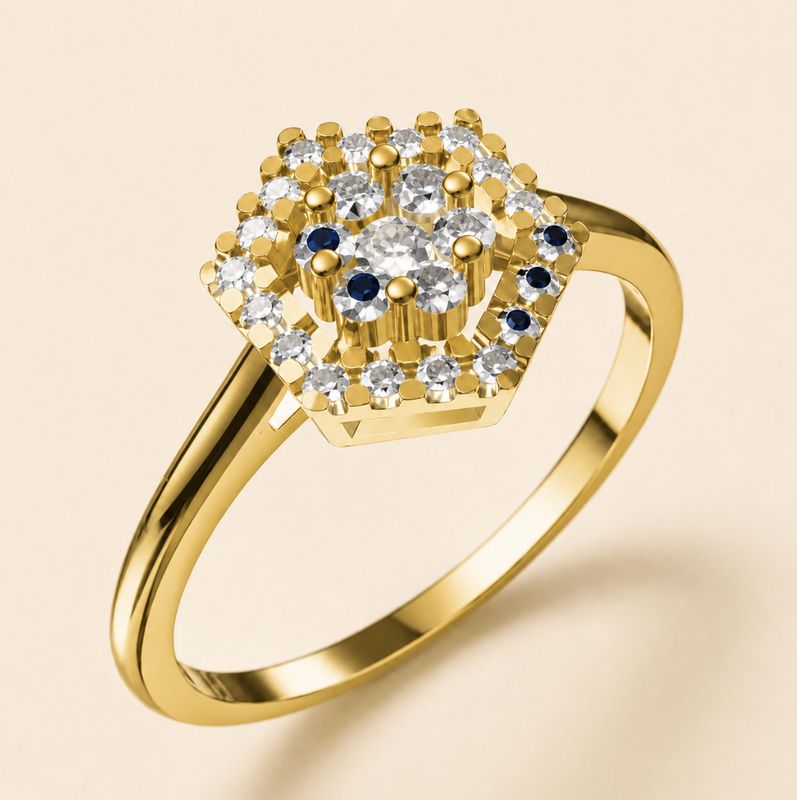 Diamond Hexe Ring