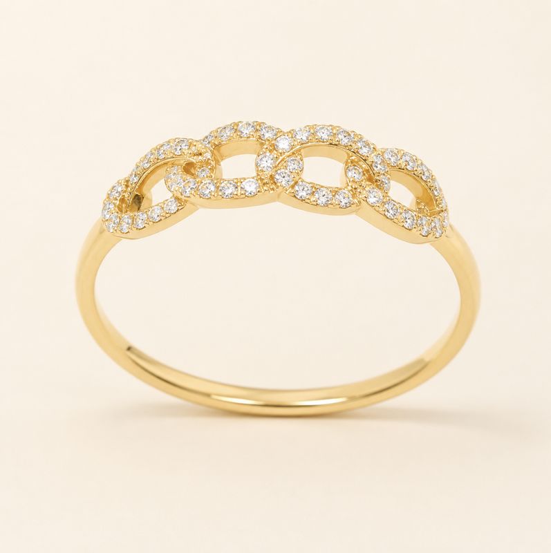 Pavé Link Ring