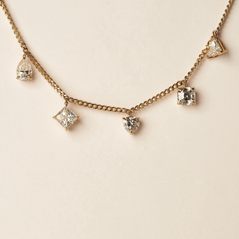 14k Moissanite Necklace