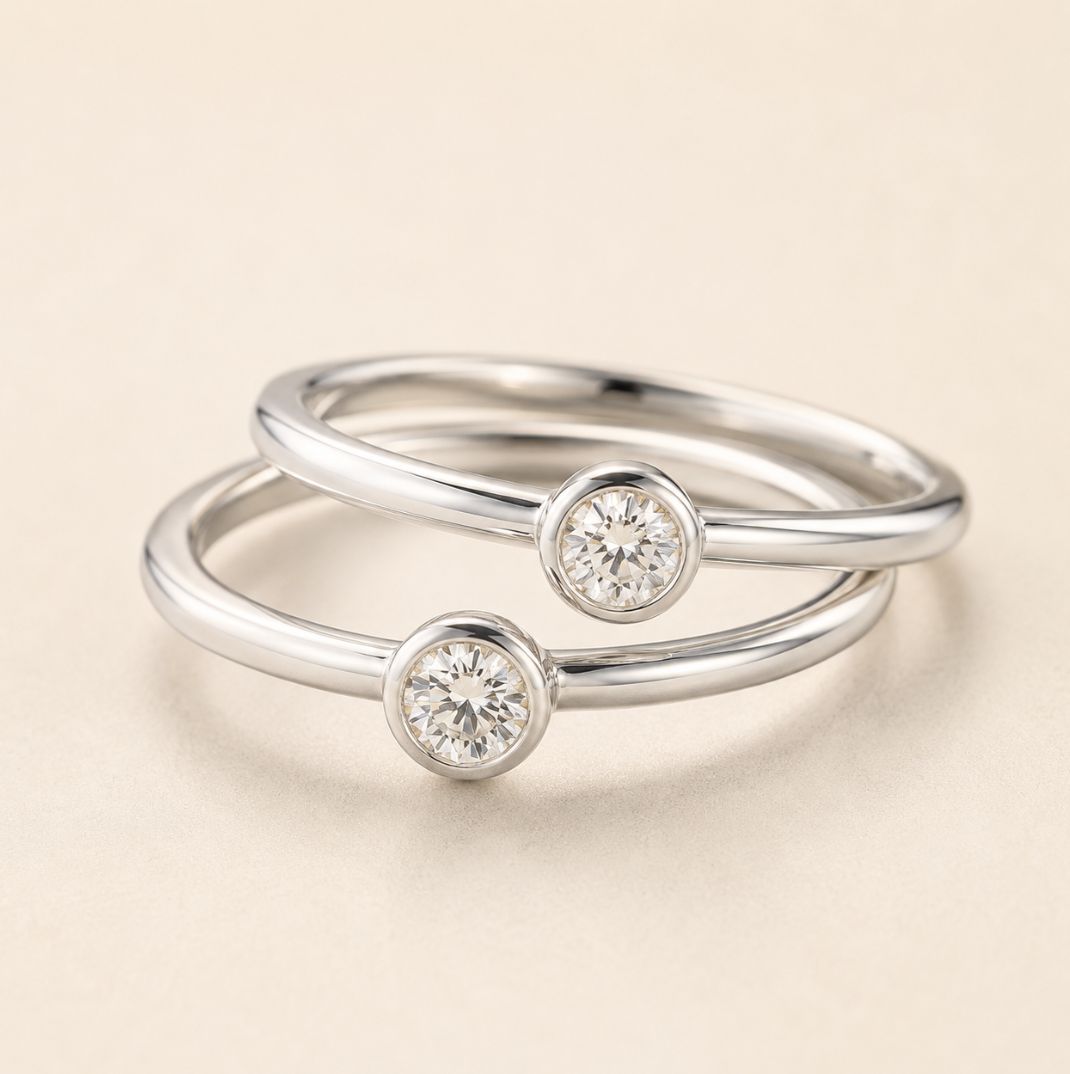Micro Diamond Stacking Band