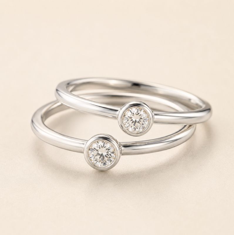 Micro Diamond Stacking Band