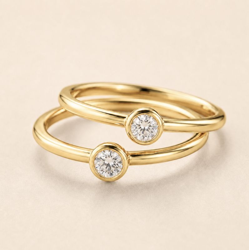 Micro Diamond Stacking Band