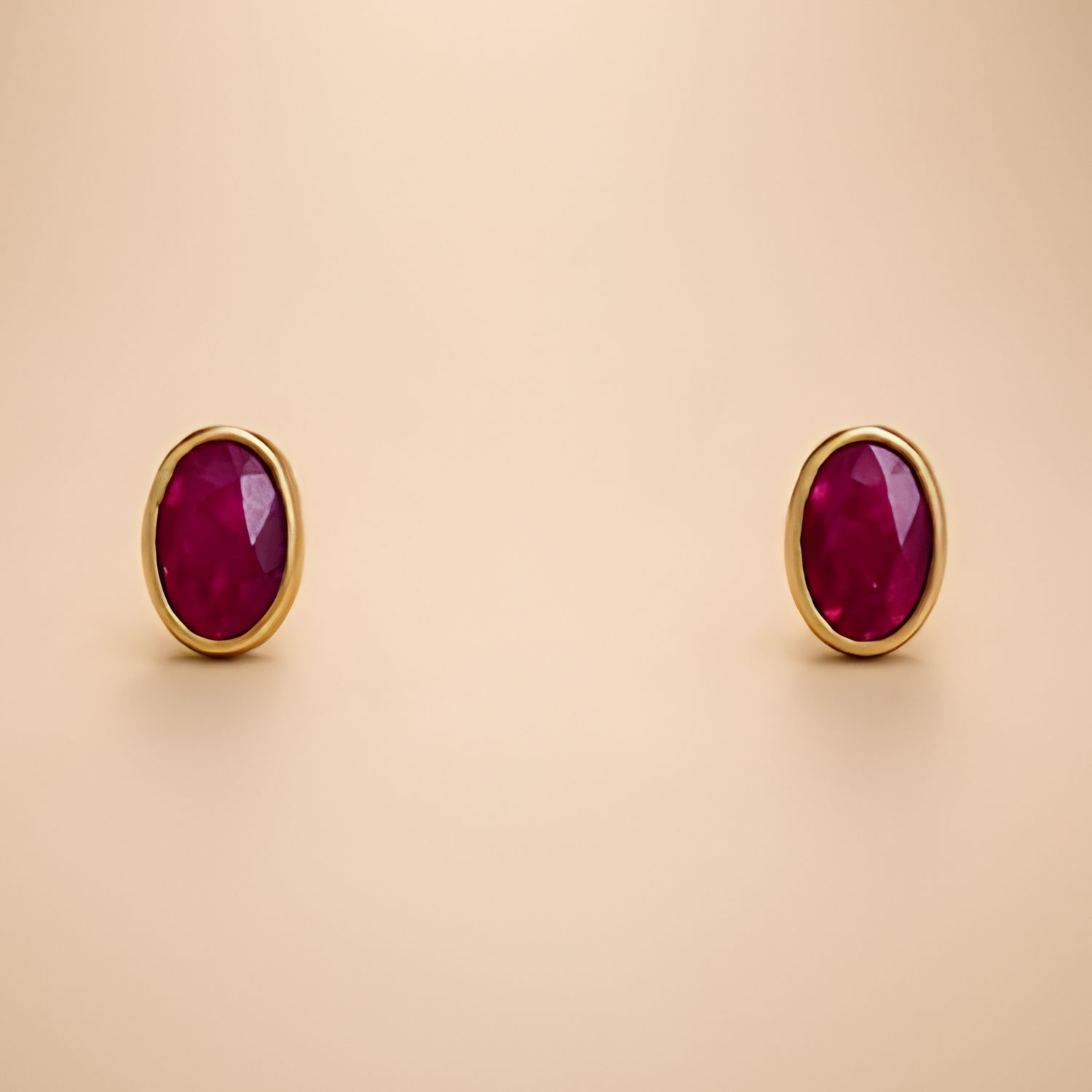 Gemstone Bezel Studs