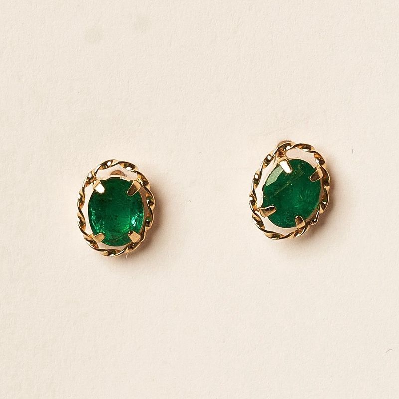 Emerald Ivy Studs