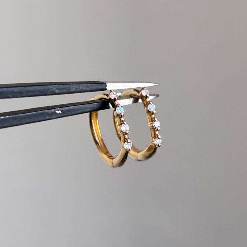 Micro Diamond Hoops