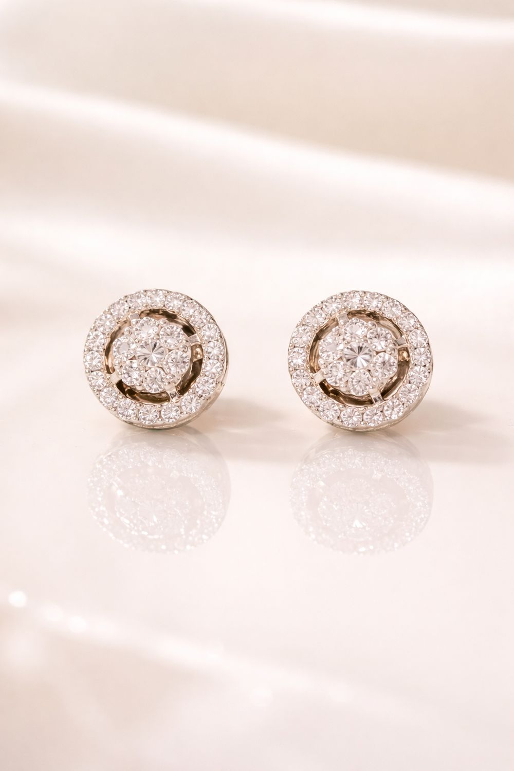 Pave Diamond studs 14KY .28cts/1.5g