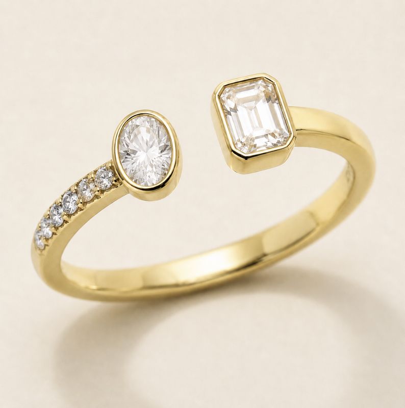 Half Toi et Moi Ring