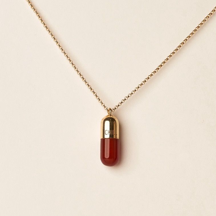 Red Chill Pill Necklace