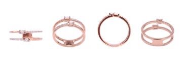 Double Diamond Illusion Ring, Colour: 18KWG DIA RING- D:.15cts / 2.68g