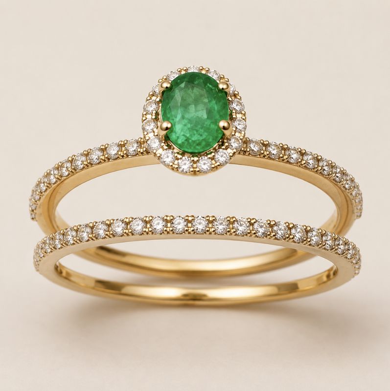 Double Emerald Ring