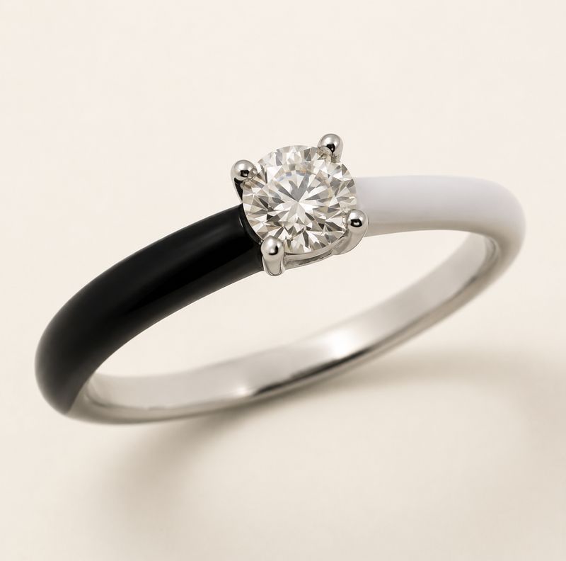 Black and White Diamond Band