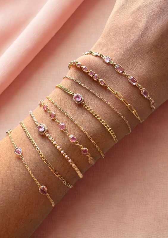 Mini Gemstone Chain Bracelet