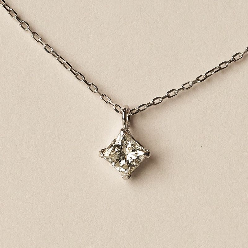Tiny Diamond Dangle Necklace