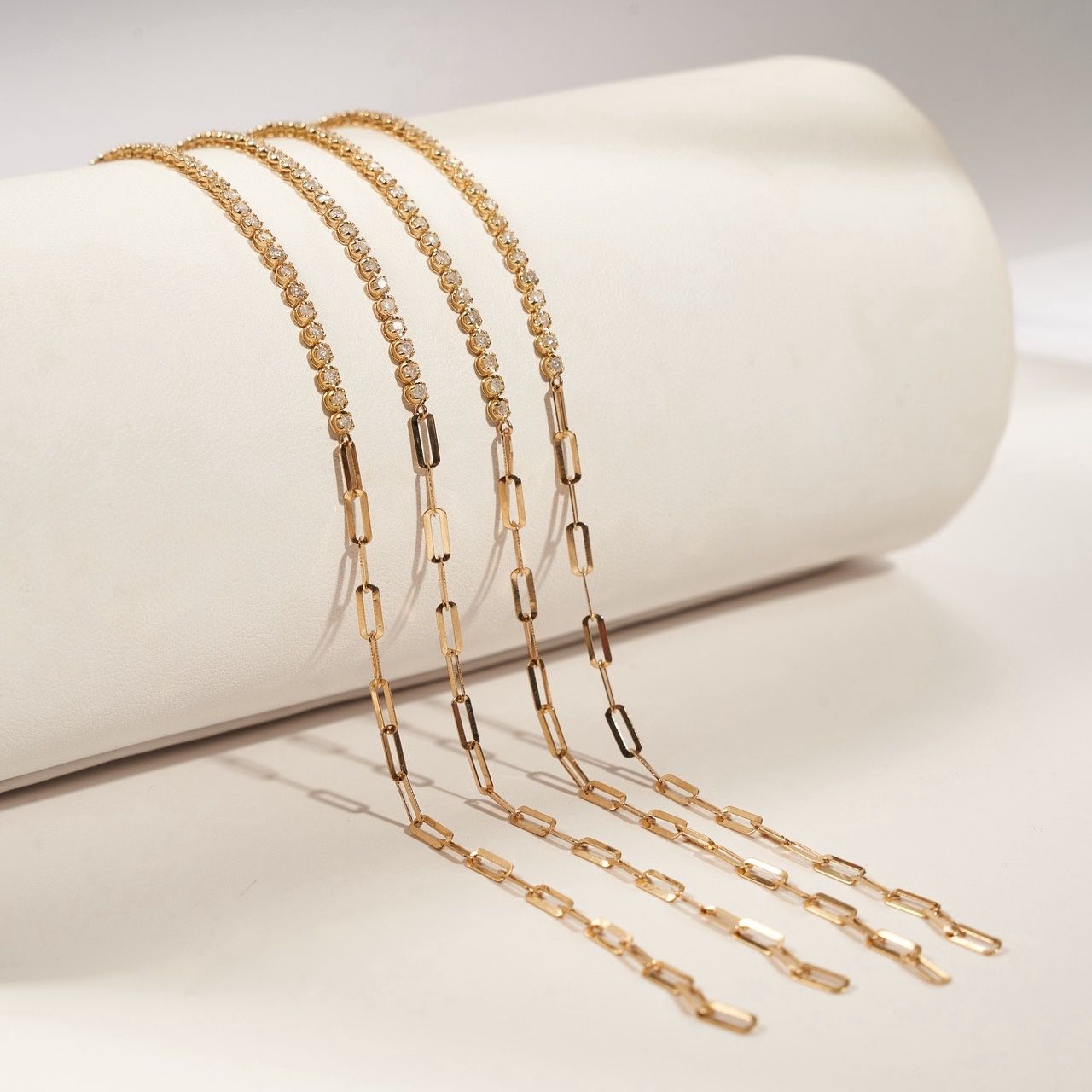 Diamond Half Paperclip Bracelet