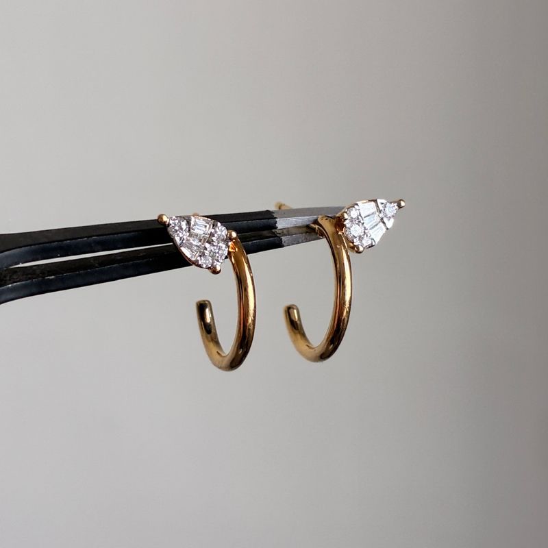 Diamond Shape Hoops
