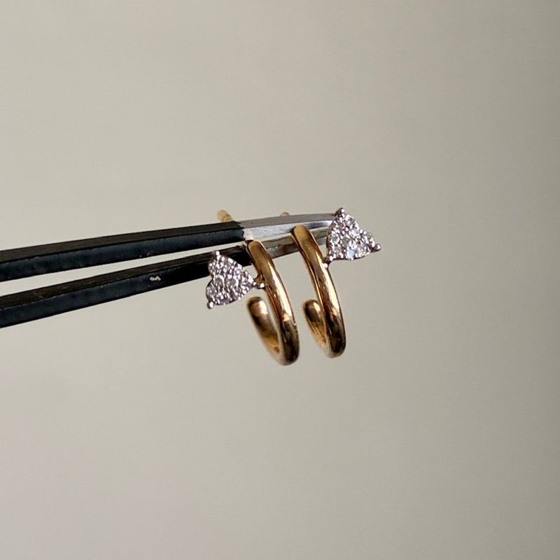 Diamond Shape Hoops