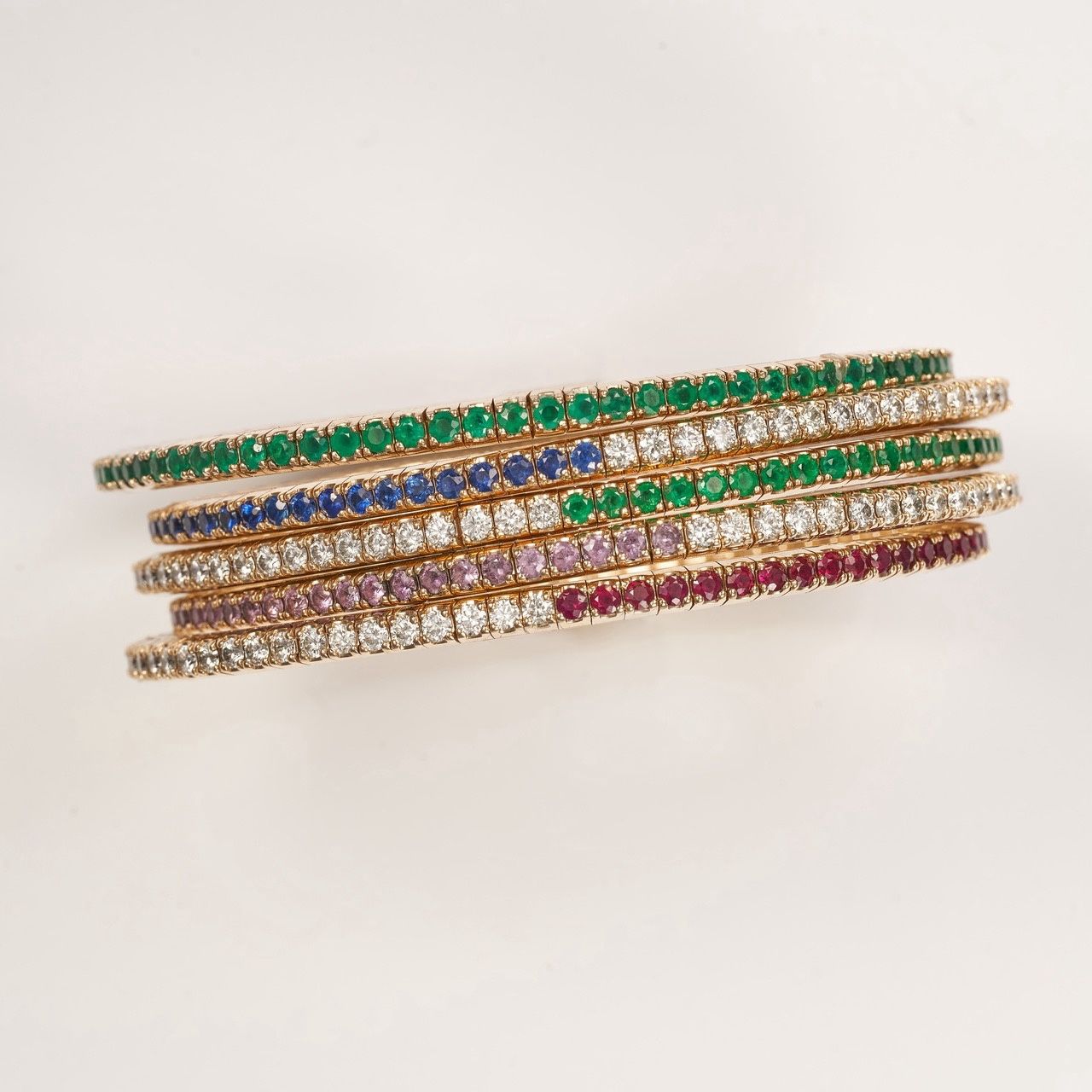 Half and half stretch bangle