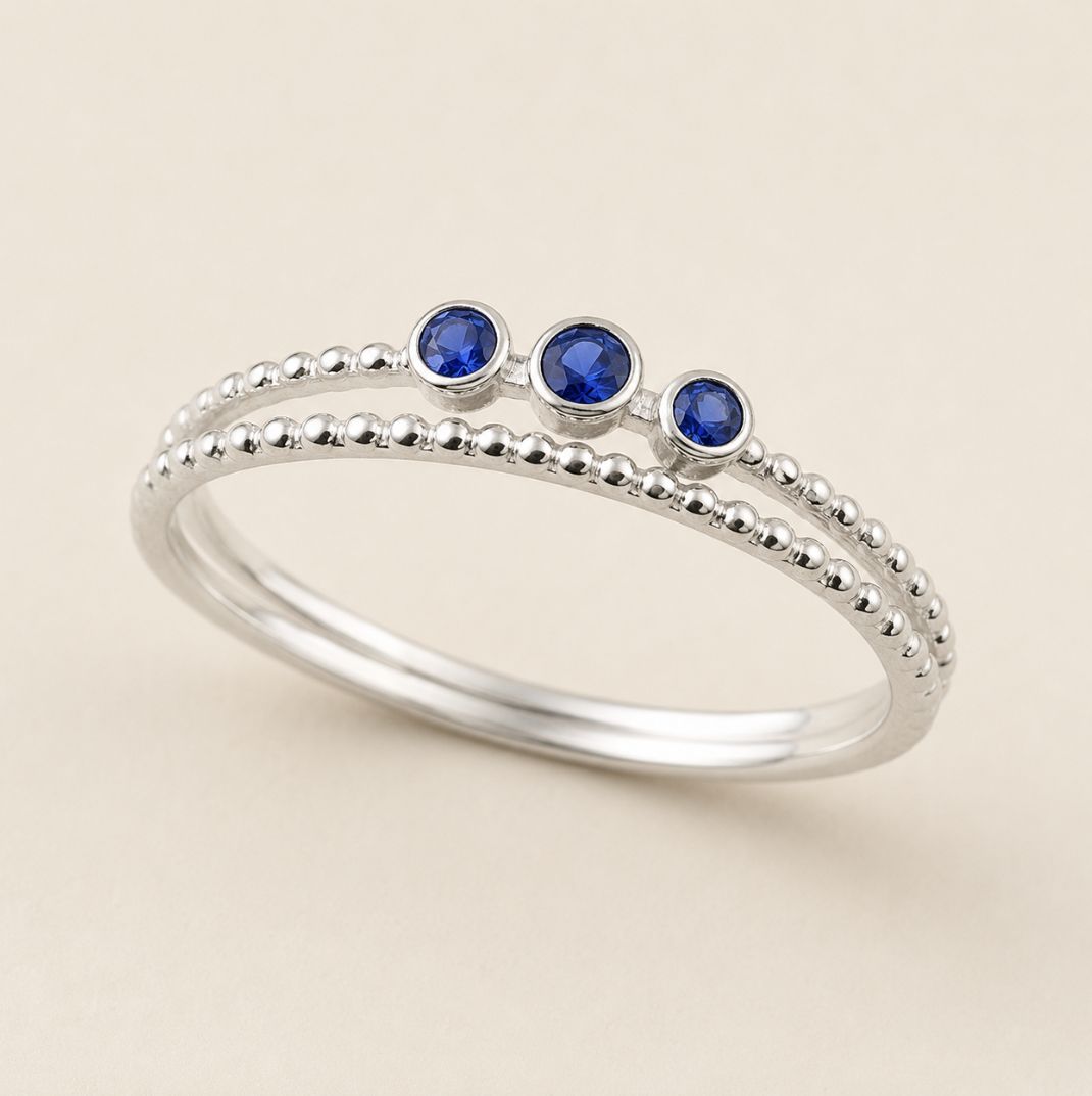 Sapphire Stacking Bands