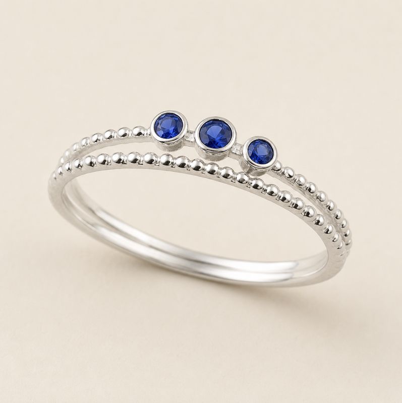 Sapphire Stacking Bands