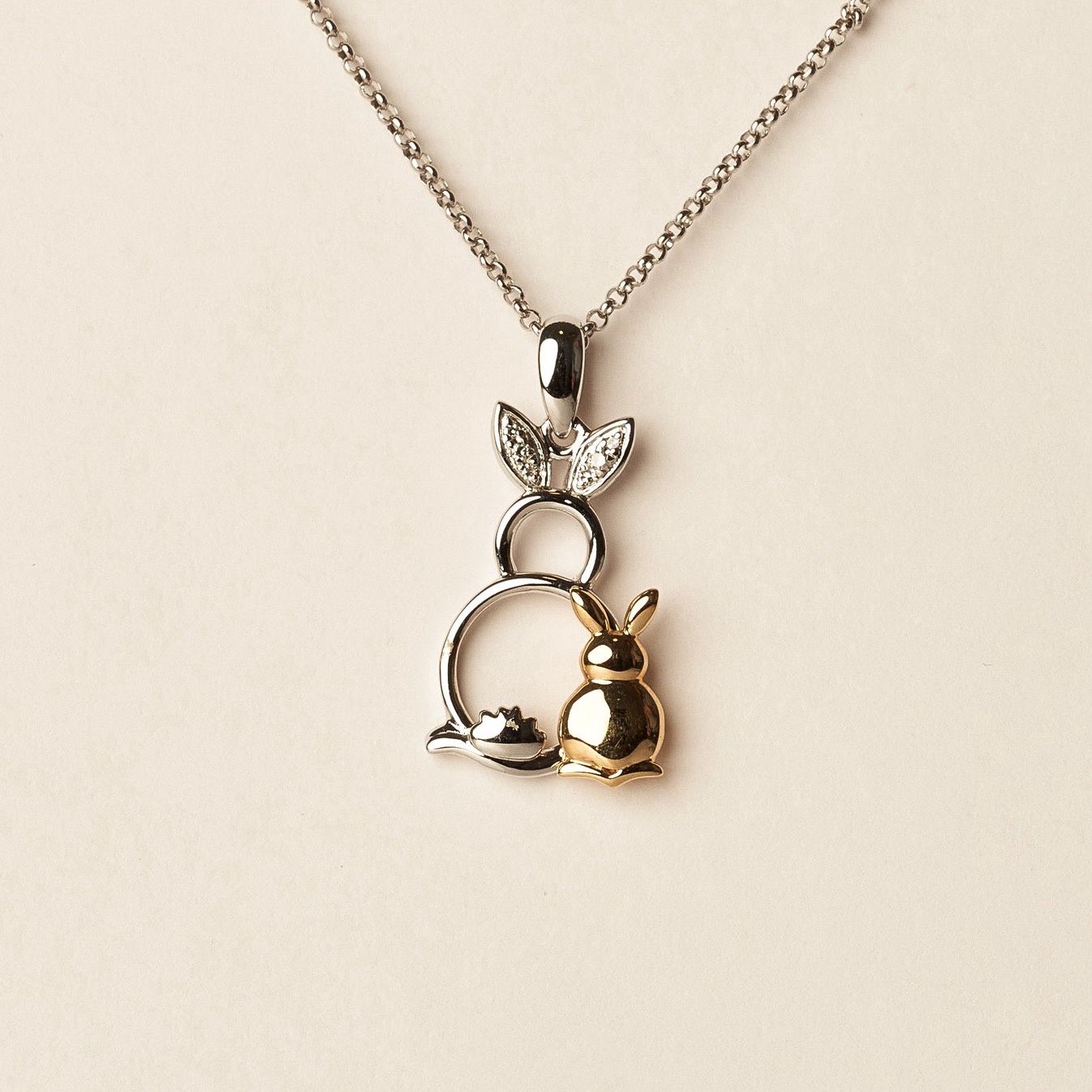 Rabbit Duo Necklace