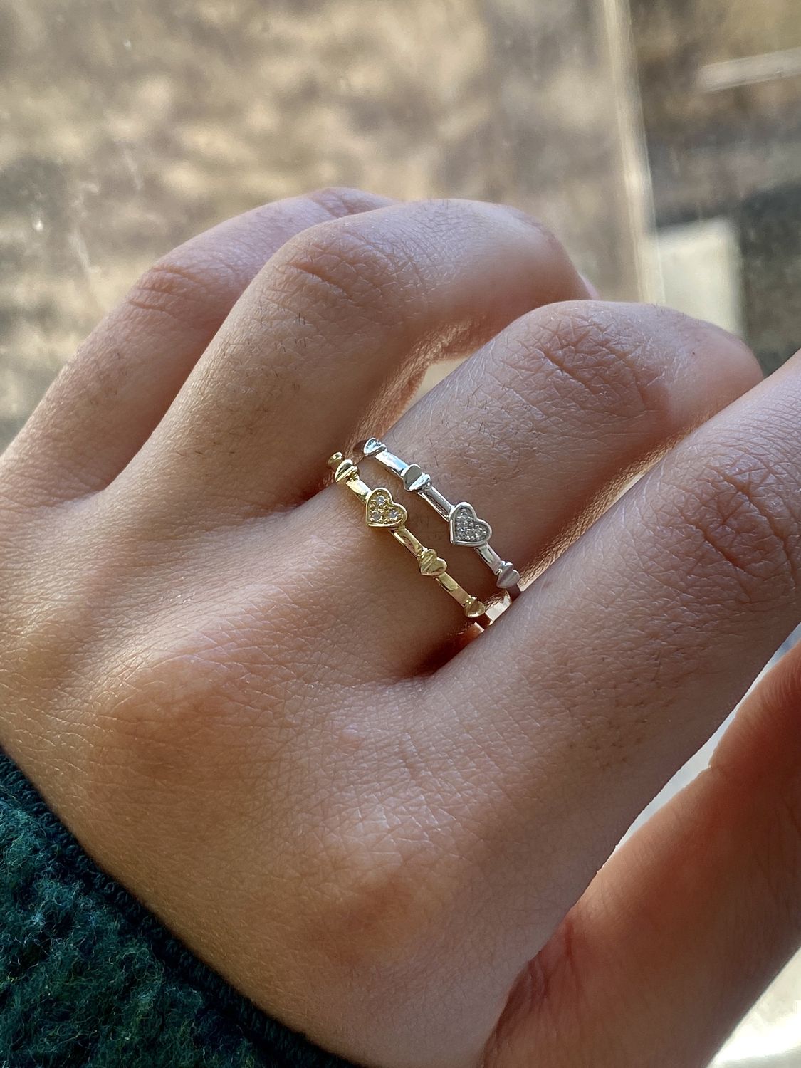 Diamond Heart Band .01cts/1.36g