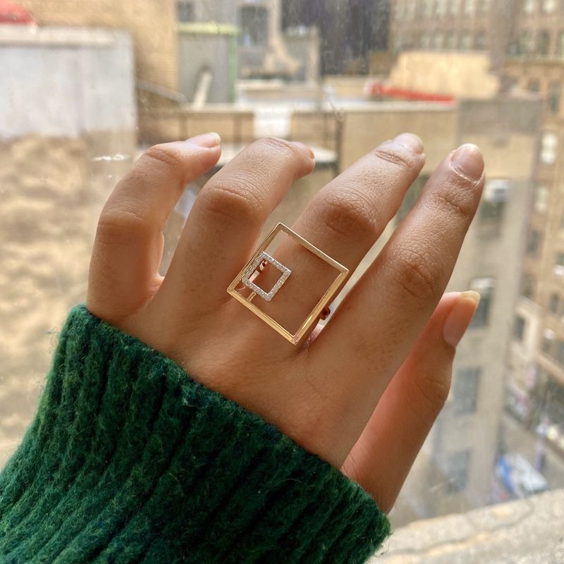 Golden Square Ring