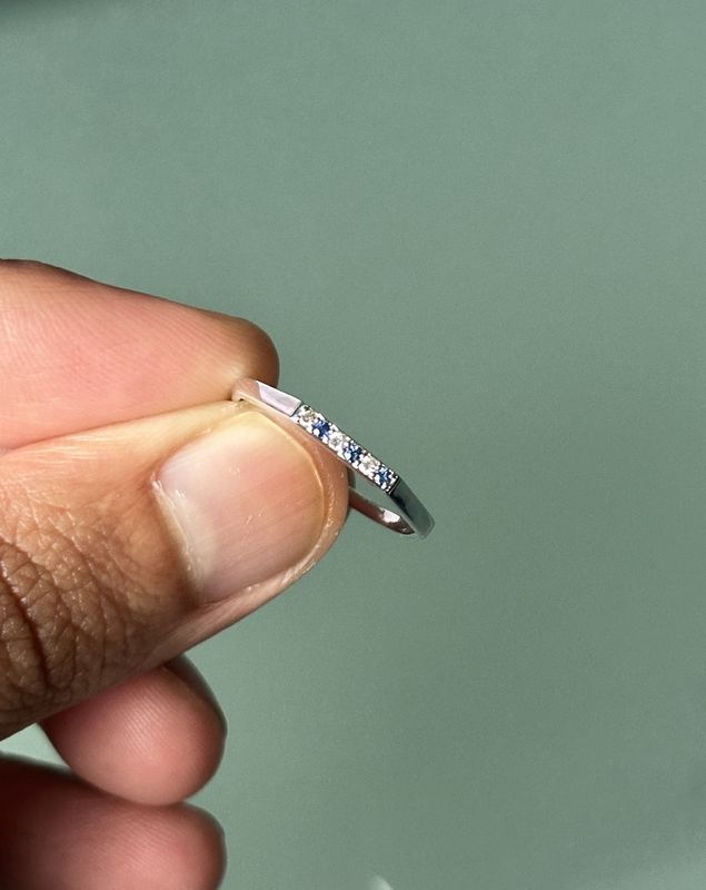 Blue Sapphire Stacking Band