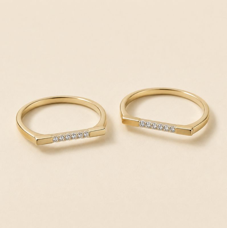Flat Micro Diamond Band