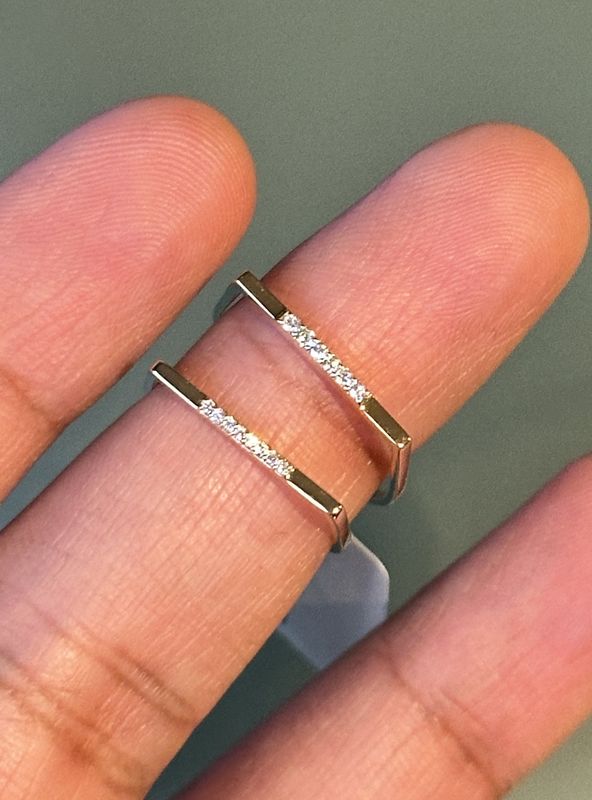 Flat Micro Diamond Band