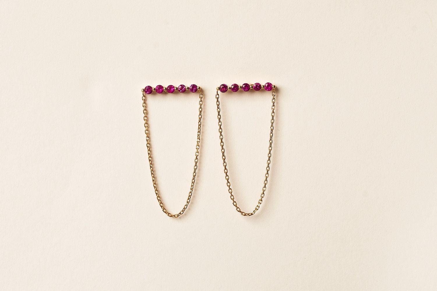 Bar Dangle Earrings, Colour: 18KYG R-0.31ct / 1.39g