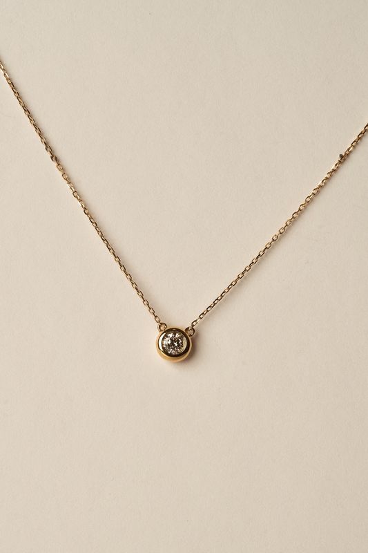 Mini Diamond Bezel Necklace