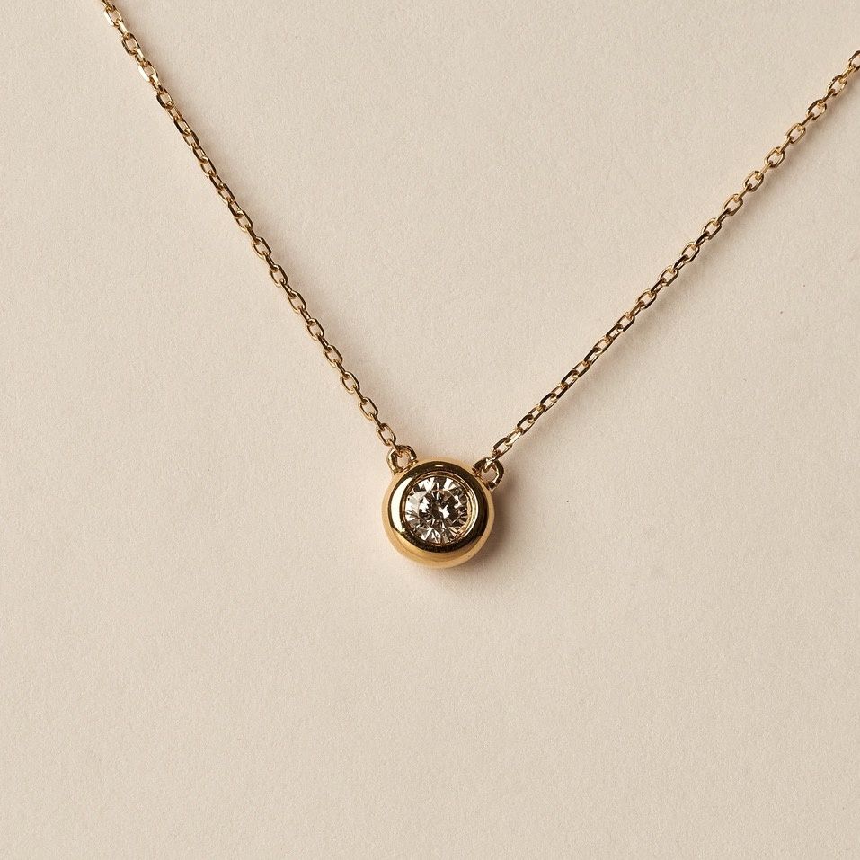 Mini Diamond Bezel Necklace