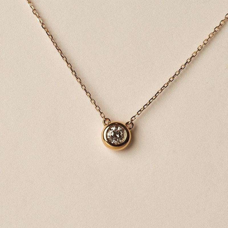 Mini Diamond Bezel Necklace