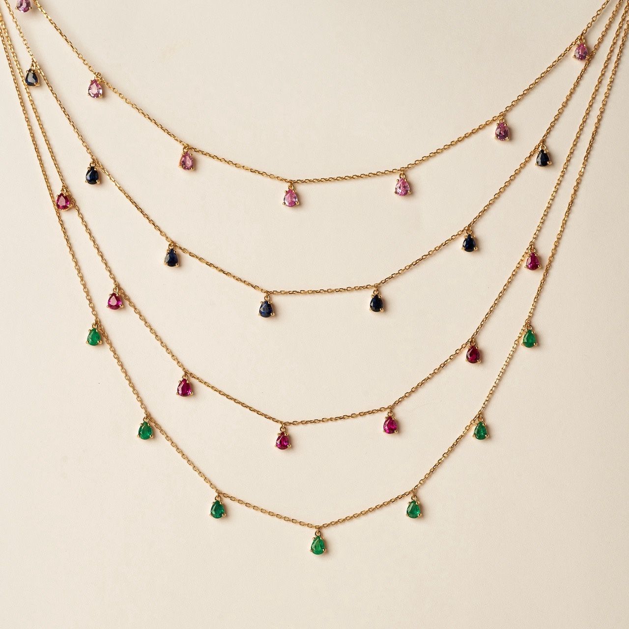 Gemstone Dangle Necklace