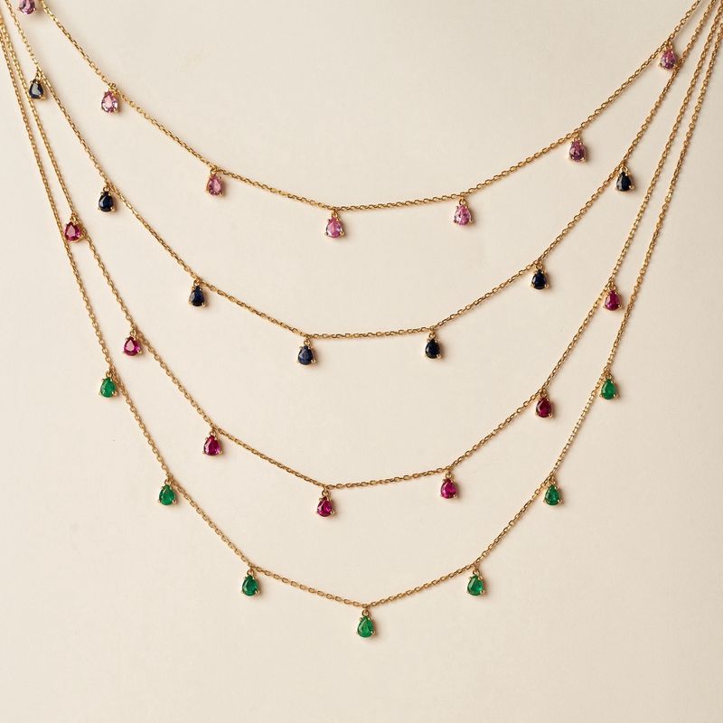 Gemstone Dangle Necklace