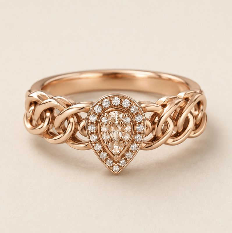 Solitaire Chain Ring