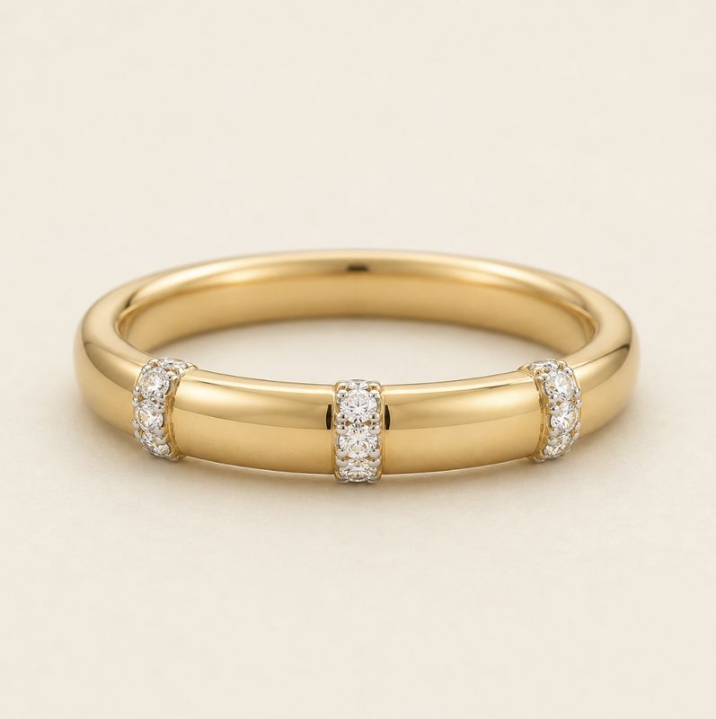 Stripe Diamond Ring